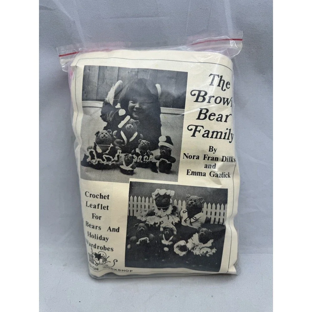 Brown Bear Family Nora Dilks Gazdick Crochet Pattern Kit Design Workshop Holiday